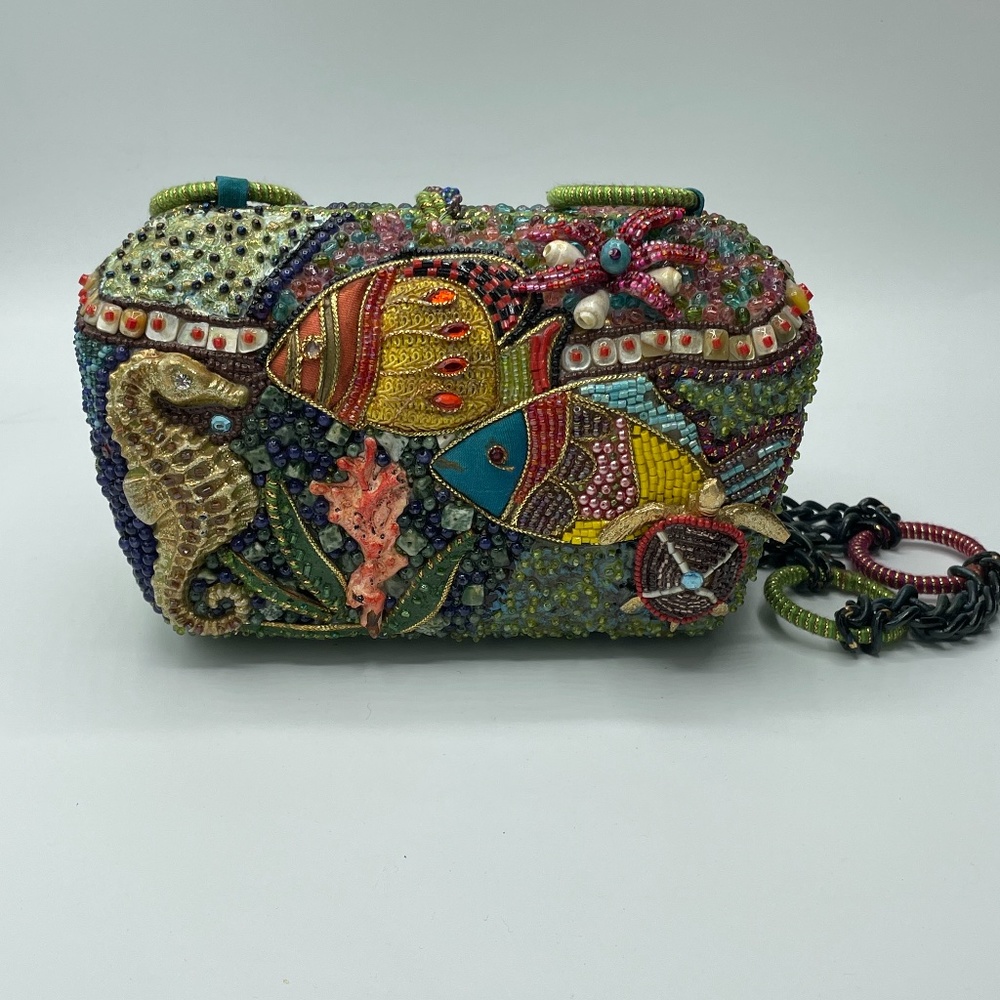 Mary Frances beaded novelty handbag, ocean